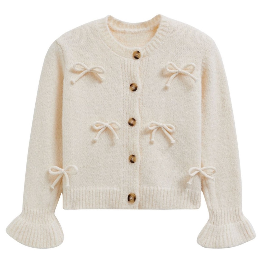 ♥️ Bow detail cardigan in cream